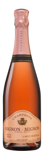 Bouteille de champagne Mignon Mignon — Cuvée Rosé présentée seule sur fond transparent.